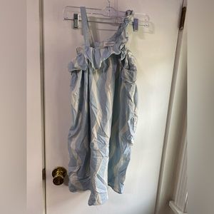 Free Assembly XL Blue and white ruffled dress